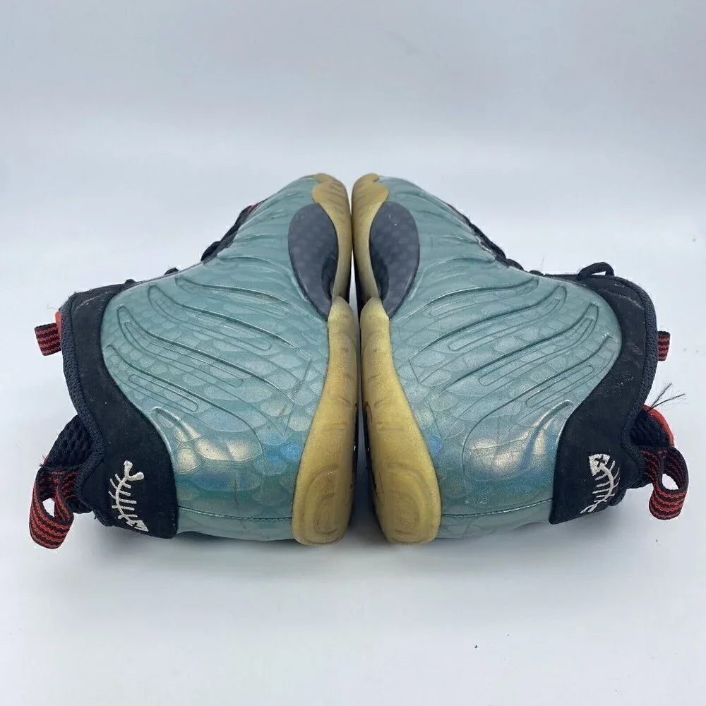 Nike FoamPosite One Gone Fishing Emerald Black Red Shoes 644791-300 Size 6.5Y